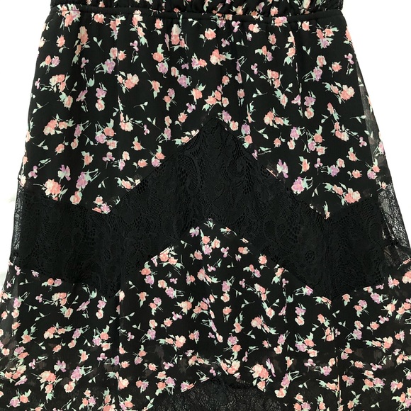 Black Floral Dress - Picture 3 of 4